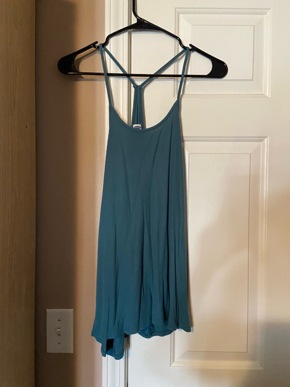 Old Navy Teal Ribbed V-Neck Tank